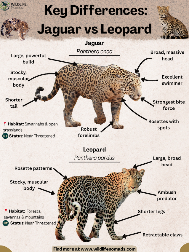 Key Differences:Jaguar vs Leopard