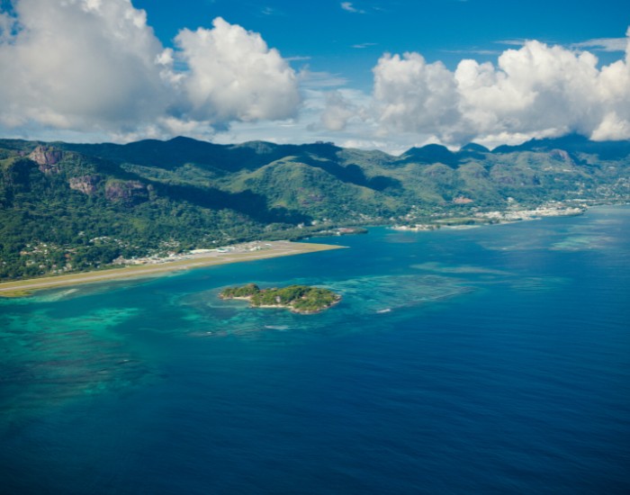 panoramic view of Mahé Island 