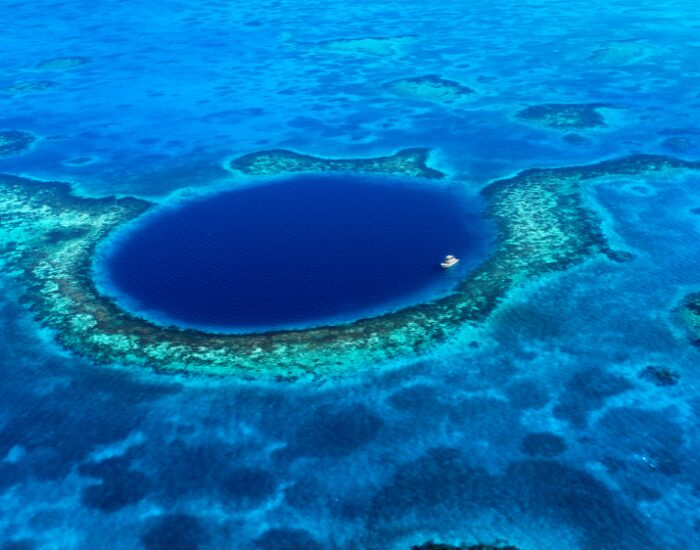 Getty Images Aerial View of the Great Blue Hole Belize