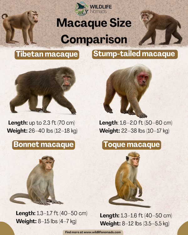 infographic-Macaque-Size-Comparison.webp infographic showing 4 macaques and their sizes