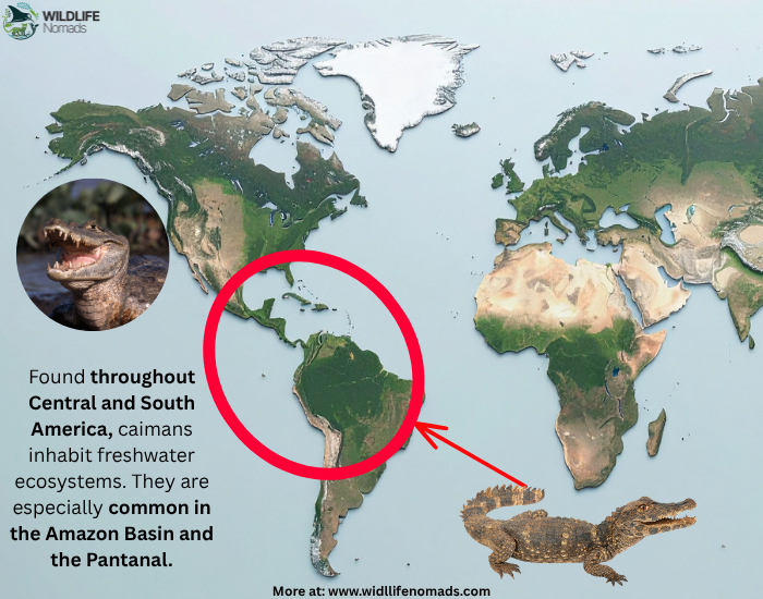 caiman distribution map