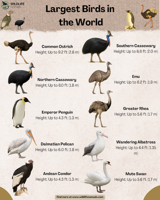 largest birds in the world infographic