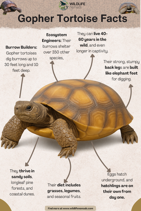 Gopher Tortoise Facts illustration illustration sheet about the gopher tortoise