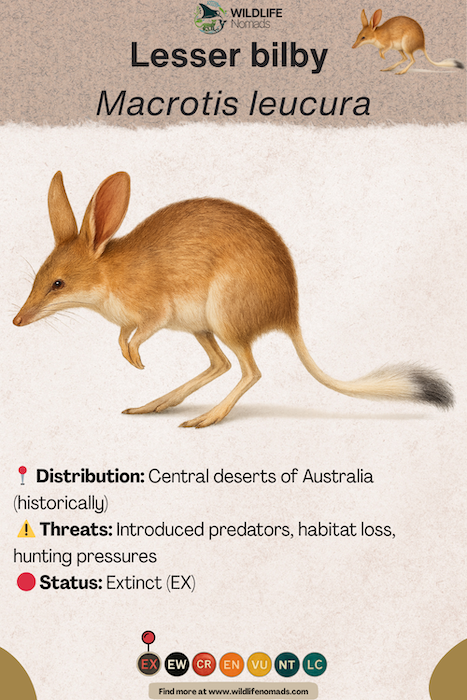 Lesser-bilby-Macrotis-leucura-progile.webp Lesser bilby infographic showing facts
