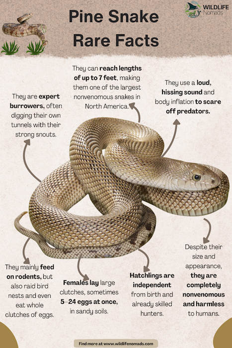 pine snake facts inforgarphic
