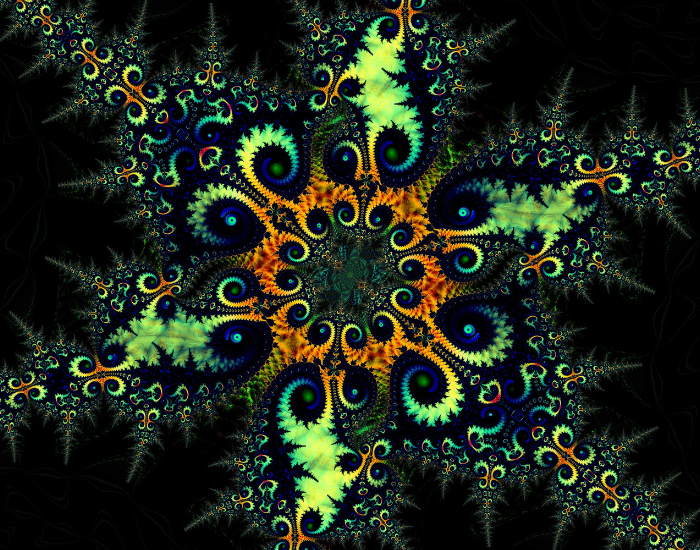 psychedelic painting fractals repeating themselves