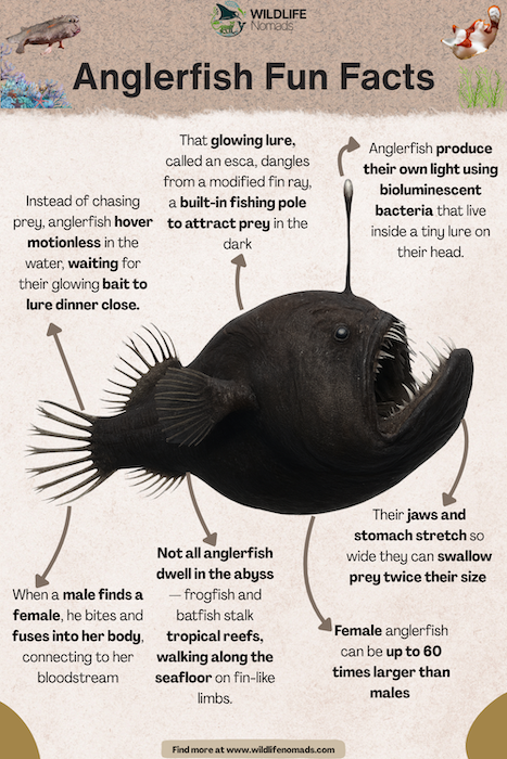  Anglerfish Fun Facts infographic
