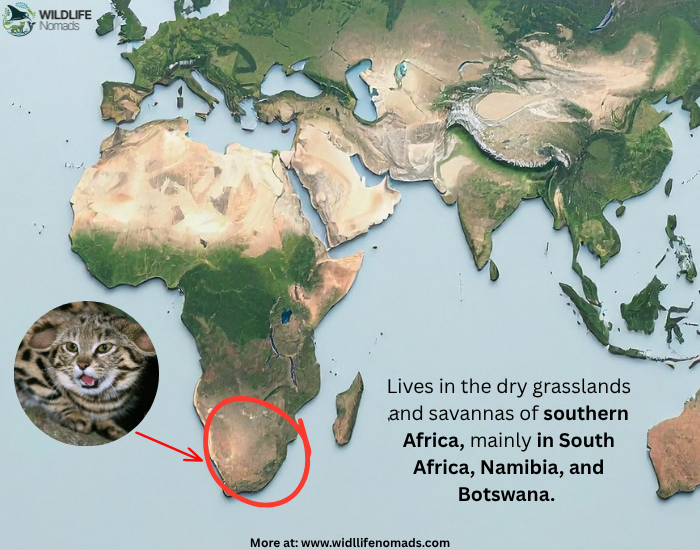 Black Footed Cat distribution map
