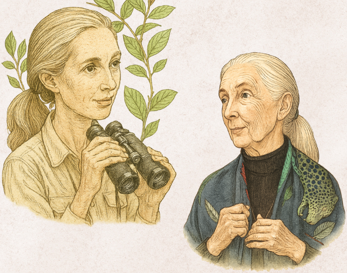 illustrations of jane goodall