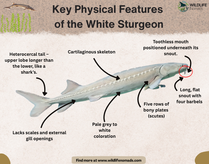 Keey-Physical-Features-of-the-White-Sturgeon-infographic.webp Key Physical Features of the White Sturgeon infographic