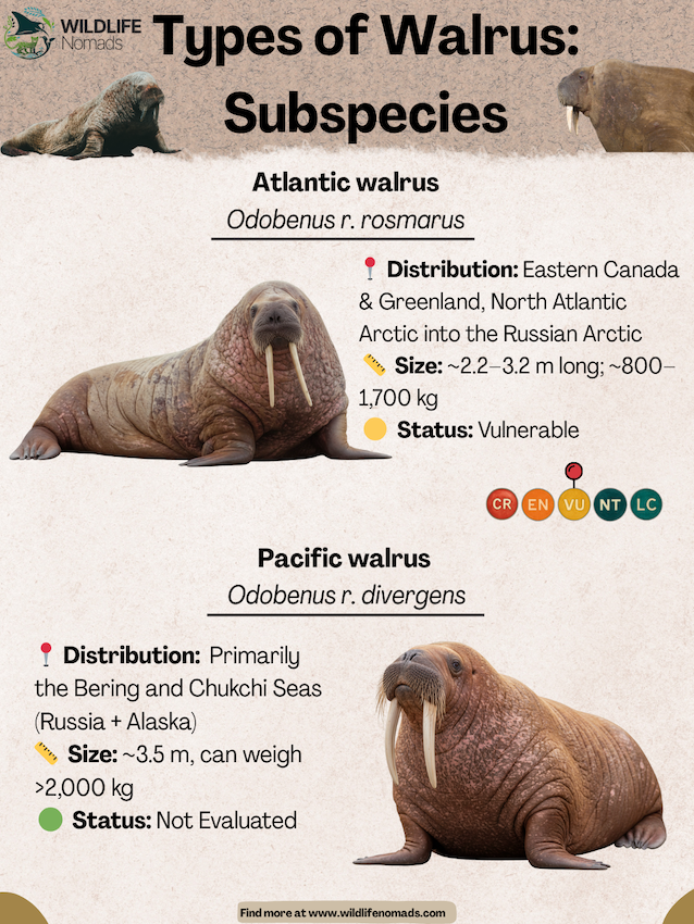 Types-of-Walrus-Subspecies.webp Types of Walrus: Subspecies infographic