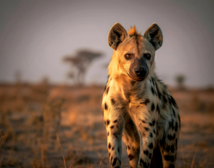 hyena-clos-eup-savanna.webp close up of a hyena in the wild