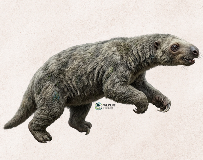 An artist's illustration of an extinct marine sloth (Thalassocnus) featured against a plain background.