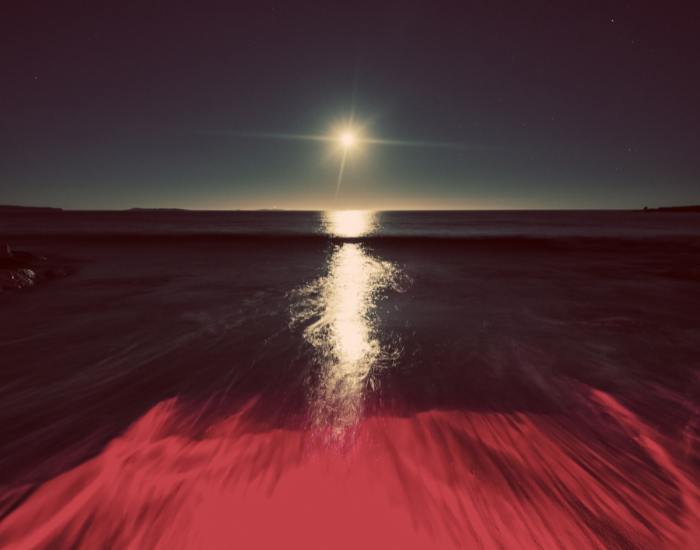 red tide at night