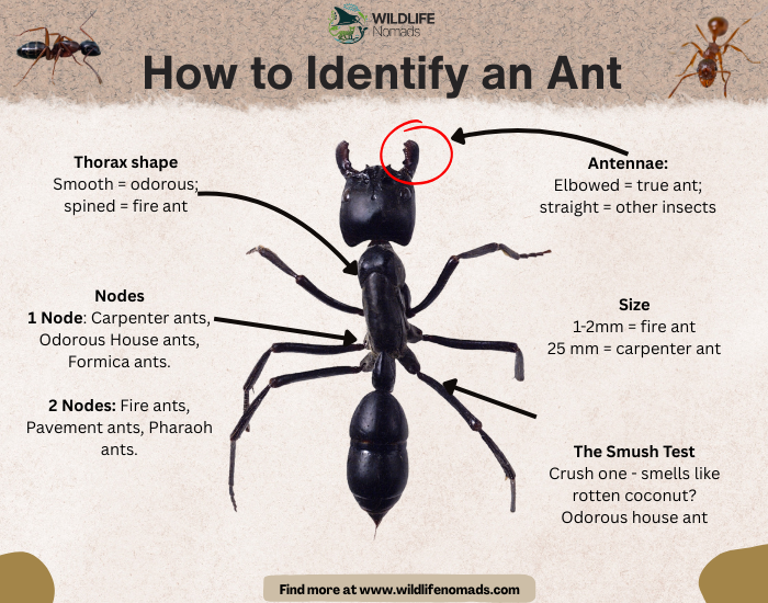 How to Identify an Ant infographic 