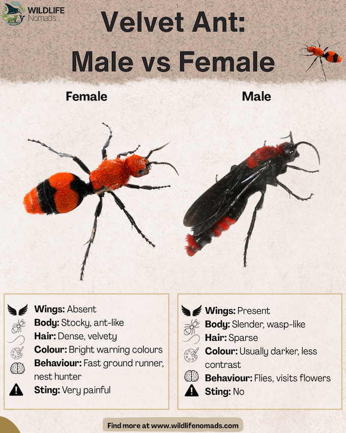Velvet-Ant-Male-vs-Female-infographic.webp Velvet Ant:Male vs Female infographic comparing both sexes