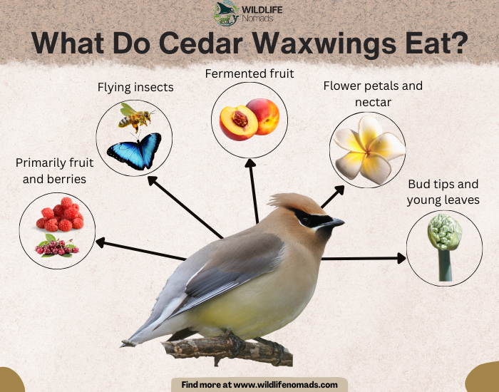 What-Do-Cedar-Waxwings-Eat-diet.webp What Do Cedar Waxwings Eat? infographic showing some food sources