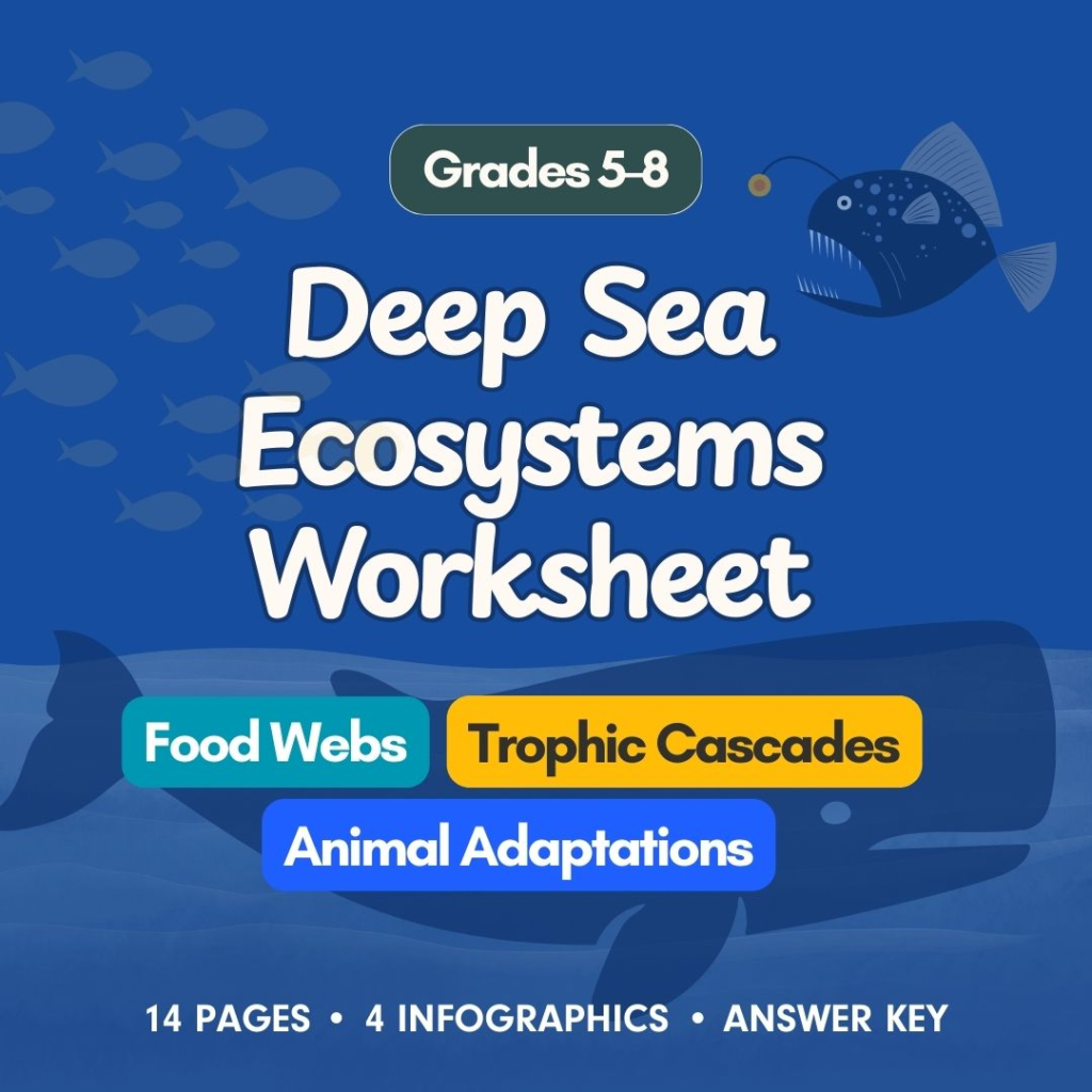 Deep Sea Ecosystems worksheet cover