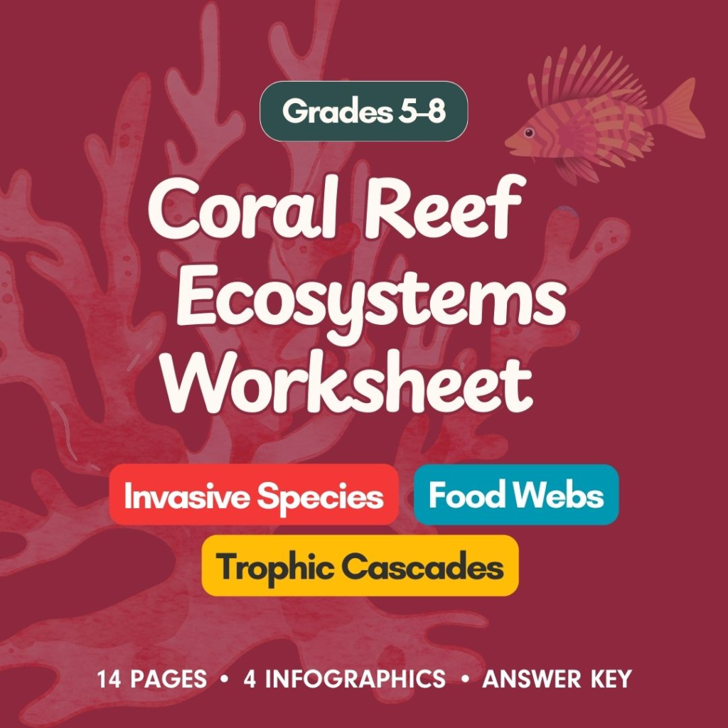 Coral Reef Ecosystems worksheet cover