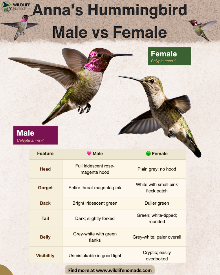 Annas-Hummingbird-Male-vs-Female-infographic-by-wildlife-nomads.webp Anna's Hummingbird Male vs Female infographic by wildlife nomads