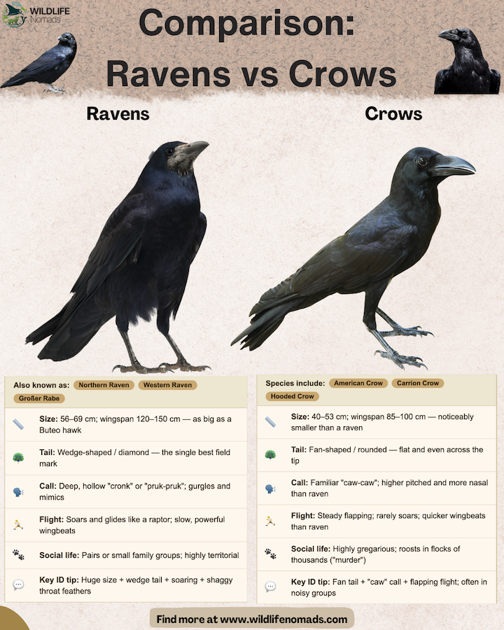 Ravens vs Crows infographic