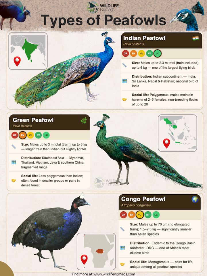 Types-of-Peafowls-infographic-by-wildlife-nomads.webp Types of Peafowls infographic showing the 3 species