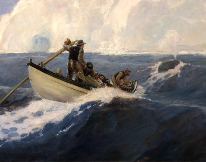 bowhead-whale-hunted-painting.webp painting of whalers hunting a whale