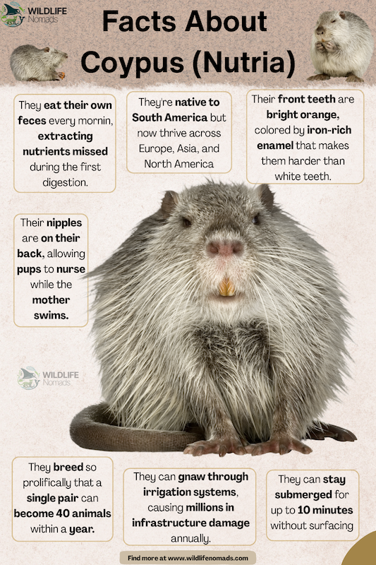 Facts About Coypus (Nutria) interesting facts
