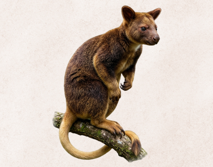 illustration of a Wondiwoi-tree-kangaroo