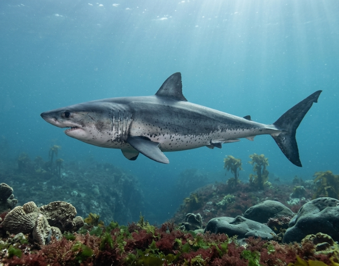 salmon-shark-Lamna-ditropis-illustration-2.webp Salmon shark swimming underwater in natural habitat