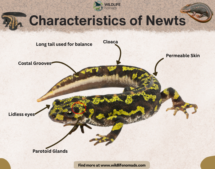 Characteristics of Newts infographic