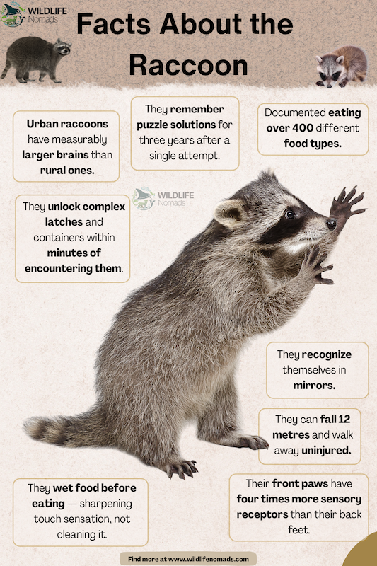 Raccoon facts sample page