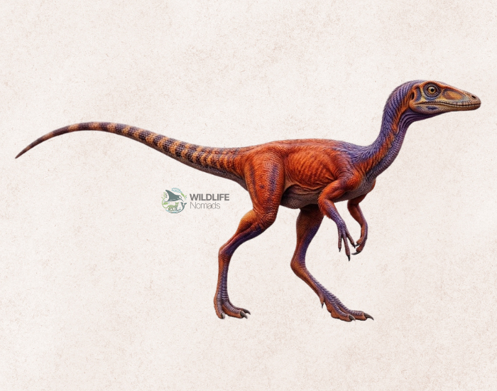 a digital illustration of an Compsognathus longipes
