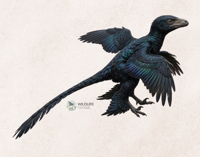 a digital illustration of an Microraptor