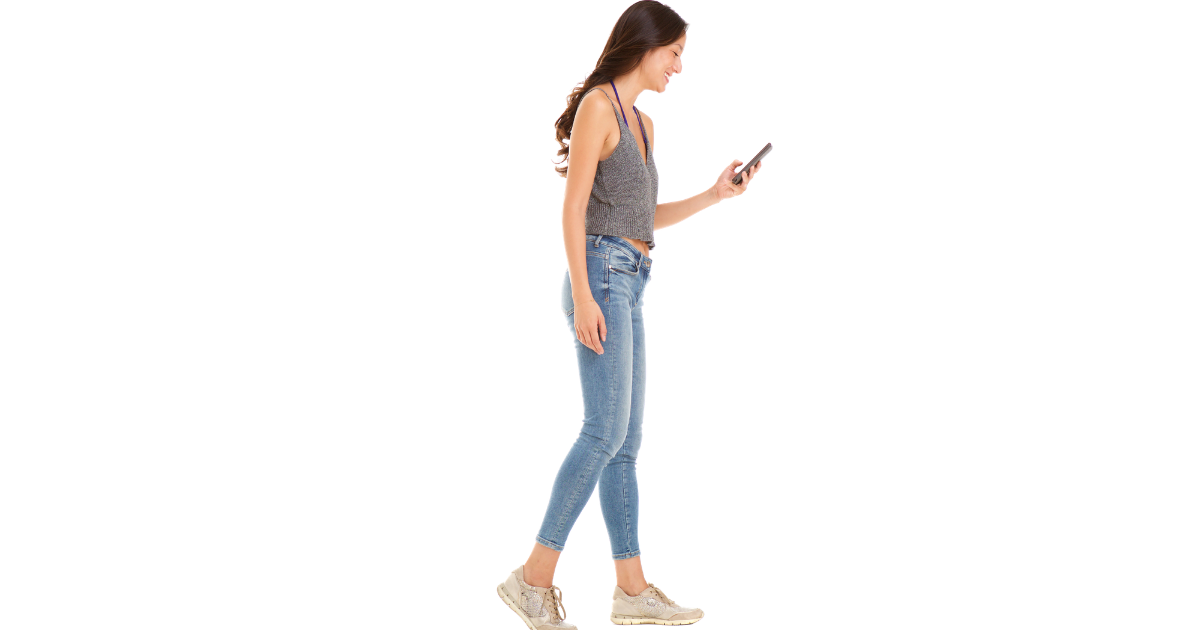 A person standing, shown in side profile as a size reference