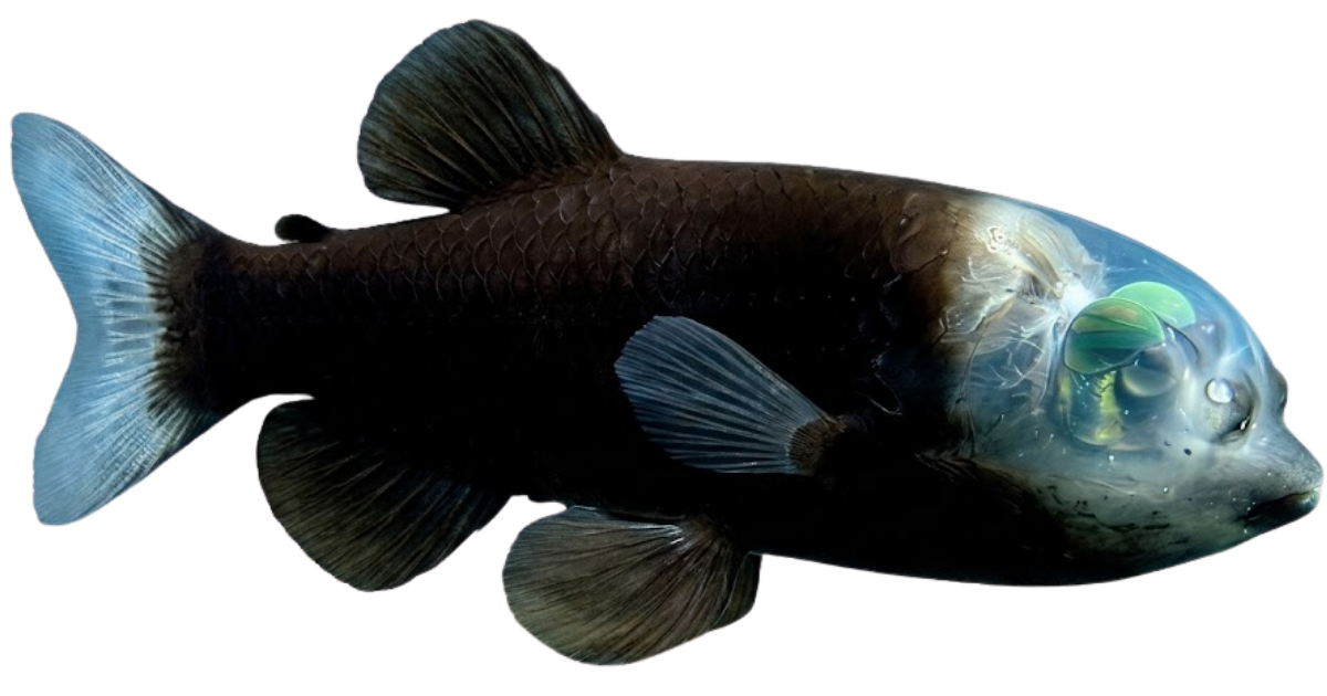 Barreleye, one of the species on the deep sea dive