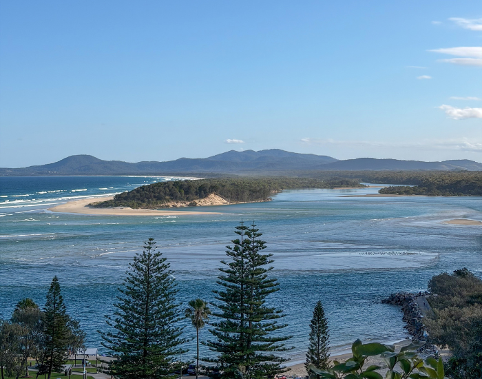 panoramic view of nambucca creek