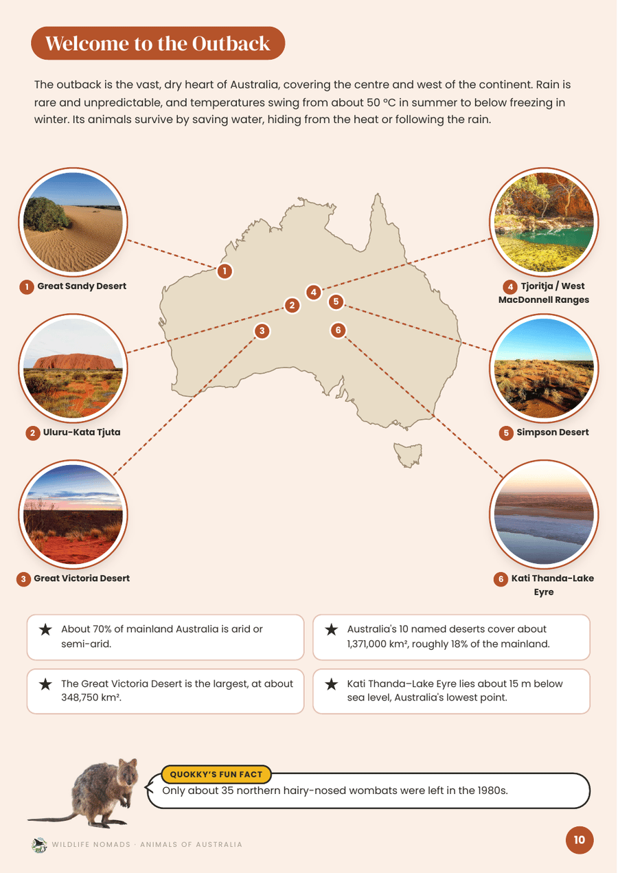 Animals of Australia: Photo maps open every ecosystem